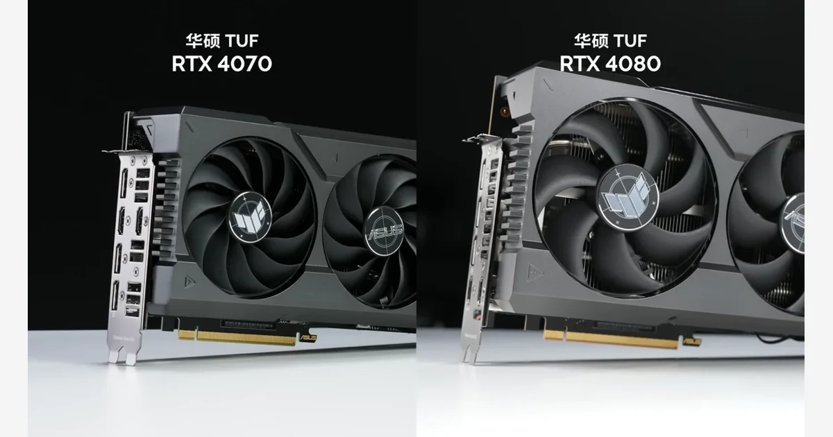 Two Asus TUF GeForce RTX graphics cards side by side