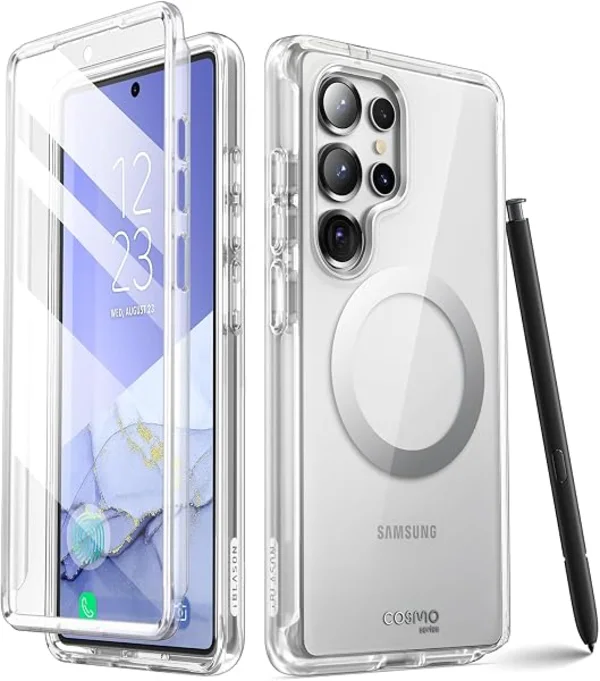 i-Blason clear MagSafe case with screen protector for Samsung Galaxy S25 Ultra