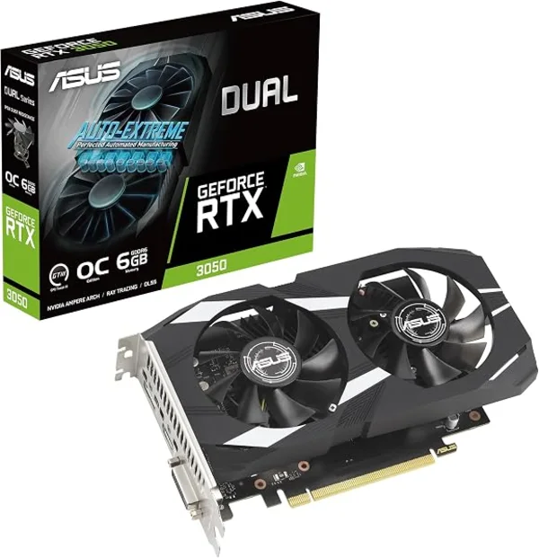 ASUS Dual NVIDIA GeForce RTX 3050 6GB OC Edition graphics card