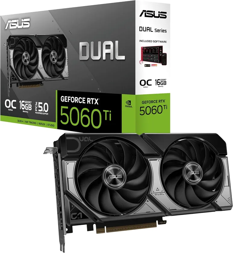 ASUS Dual GeForce RTX 5060 Ti 16GB graphics card