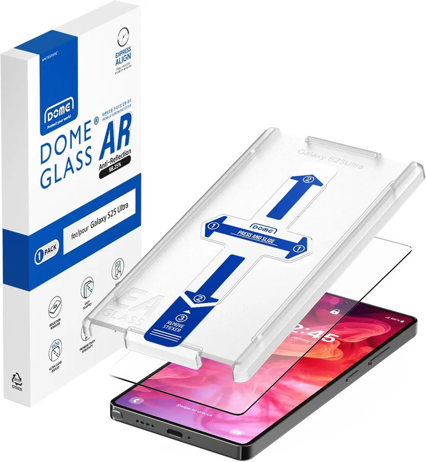 DOME AR anti reflection tempered glass for the Samsung Galaxy S25 Ultra